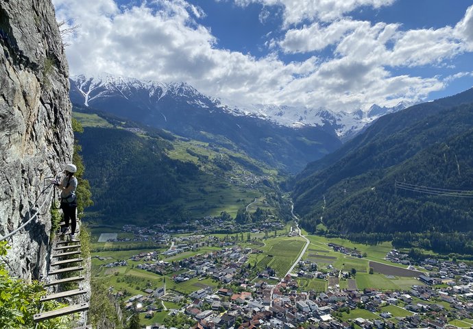 „Quarzit Wand Burg Laudeck“ Klettersteige in Ladis